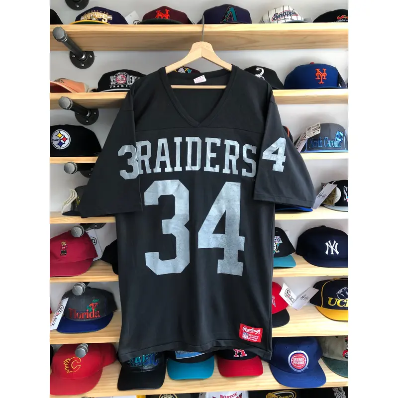 Vintage Rawlings Los Angeles Raiders Bo Jackson Jersey Tee Size Large
