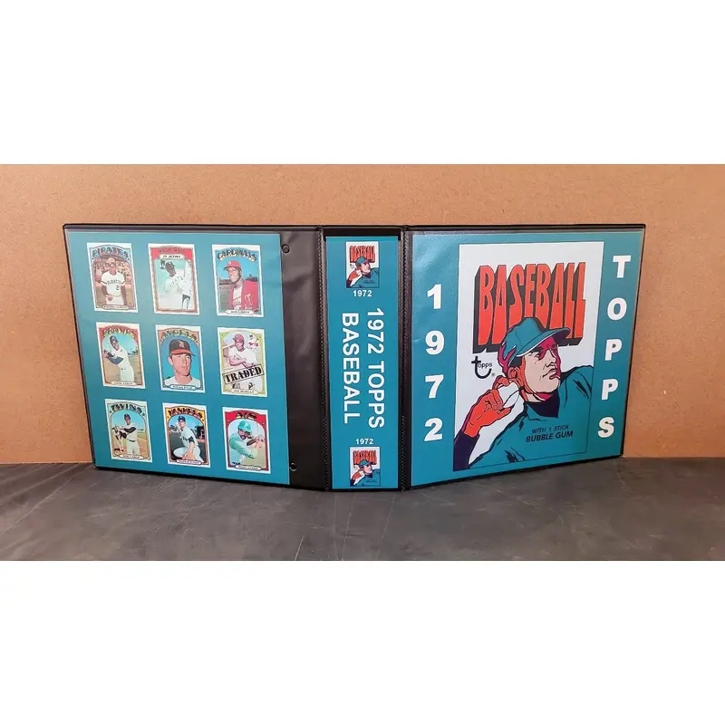 1972 Topps Baseball Cards Custom Made Album Binder Inserts 3 Sizes - 3563