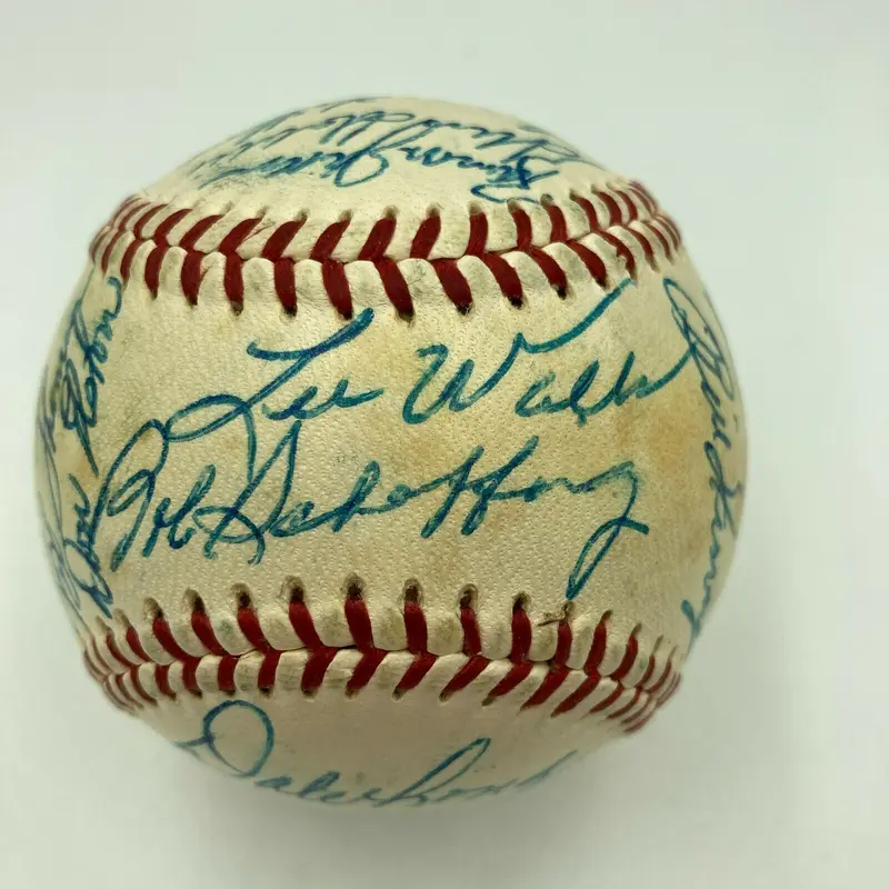 1959 Chicago Cubs Team Signed National League Baseball Ernie Banks JSA COA