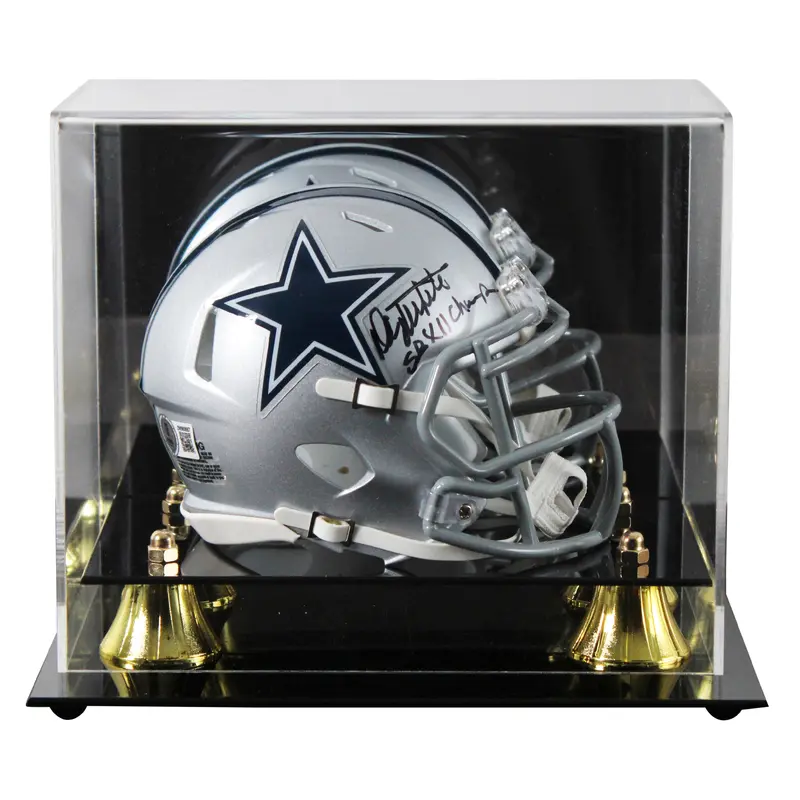 Cowboys Danny White "SB XII Champs" Signed Speed Mini Helmet w/ Case BAS Witness