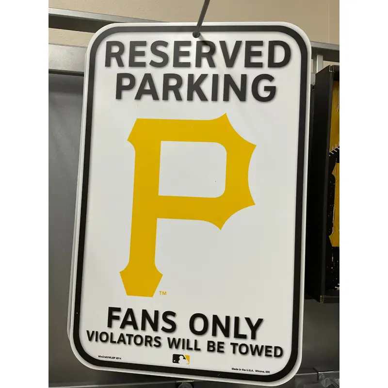 Pittsburgh Pirates Reserved Parking Sign