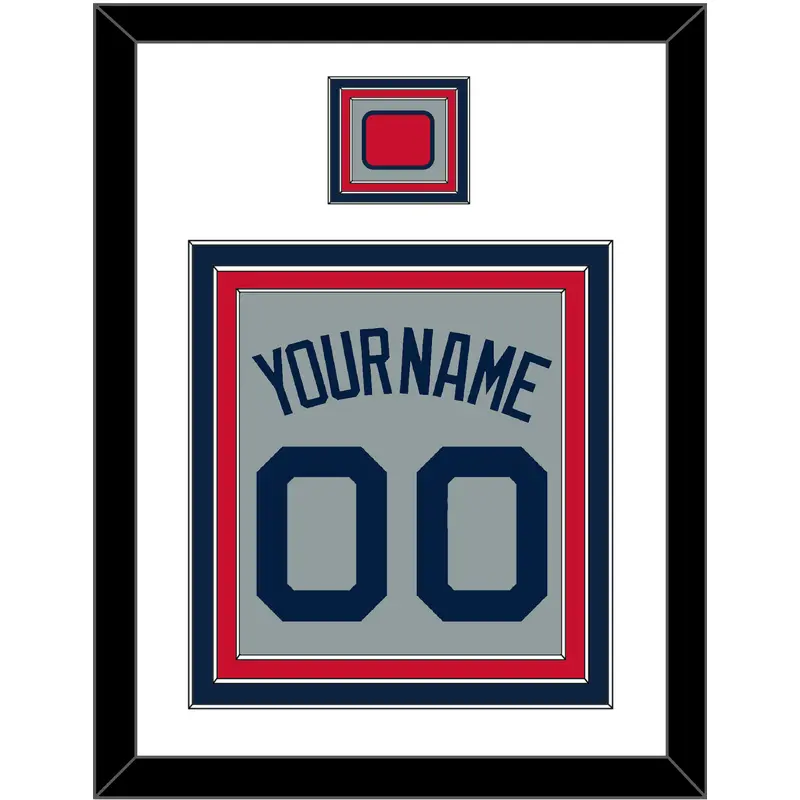 Boston Name, Number & Logo Patch - Road Gray (2009-2013) - Triple Mat 1
