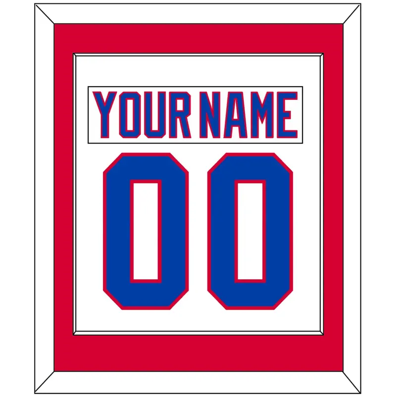Washington Nameplate & Number (Back) Combined - Home White (1987-1995) - Single Mat 1