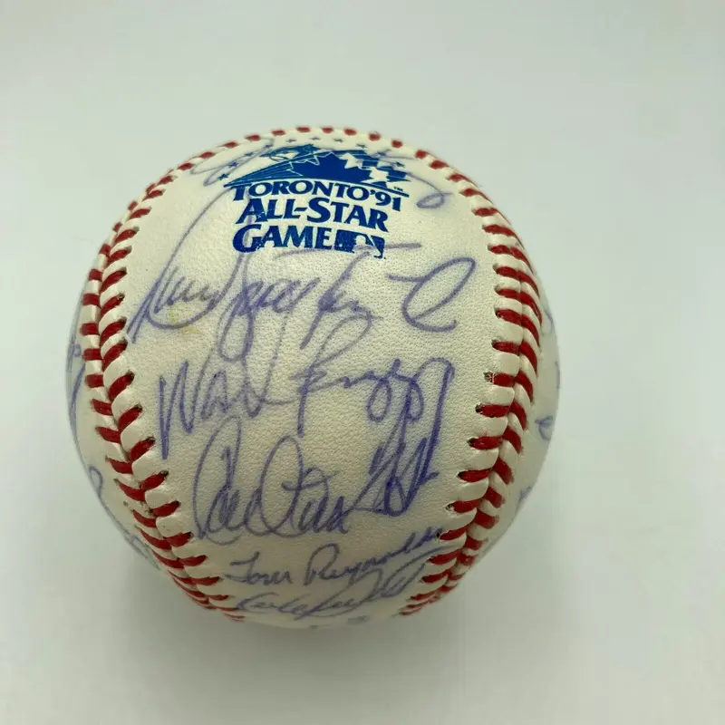 1991 All Star Game Team Signed Baseball Cal Ripken Jr. Kirby Puckett JSA COA