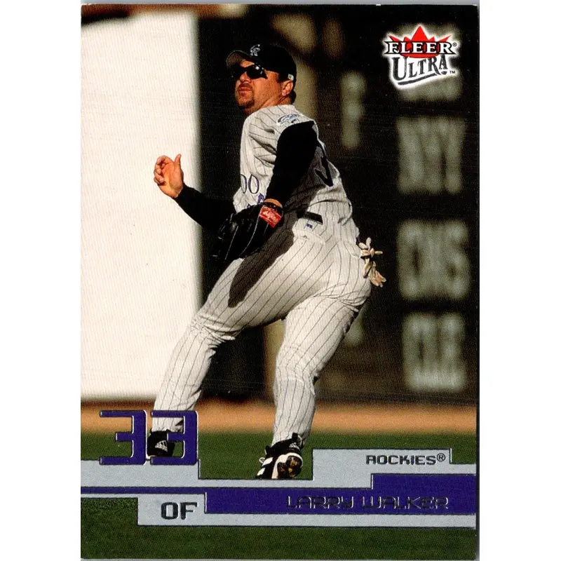 2002 Fleer Premium On Base! Game Used Larry Walker #12