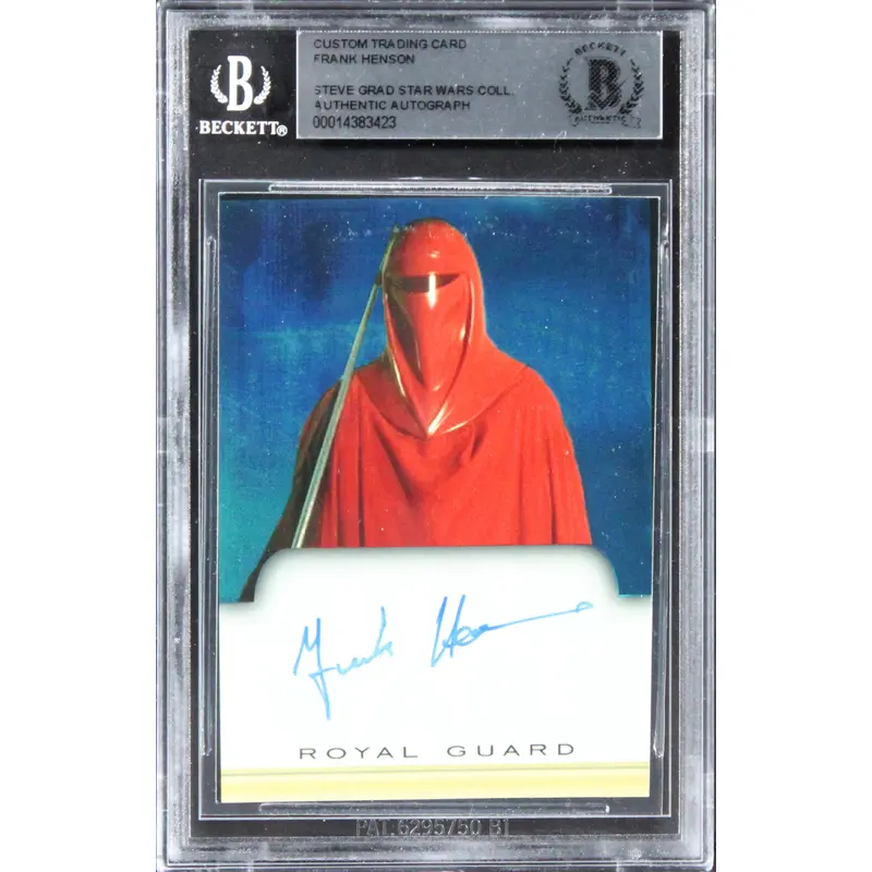 Frank Henson Star Wars Authentic Signed Custom Trading Card BAS Slabbed