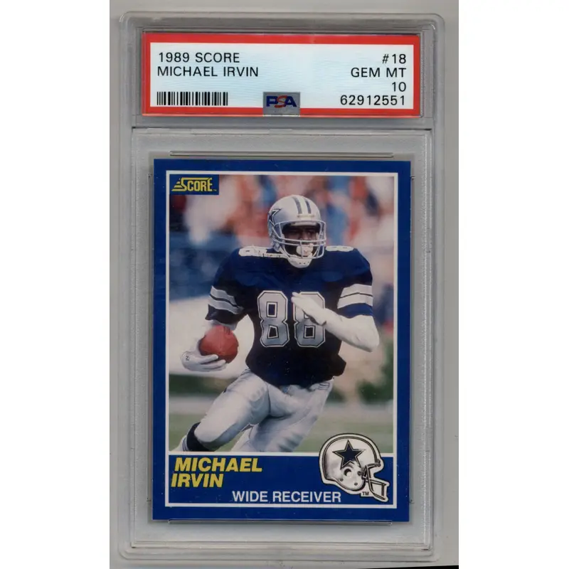 Michael Irvin 1989 Score #18 PSA 10 Gem Mint 2551