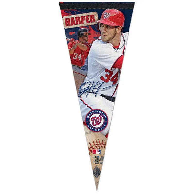 Bryce Harper "Big-Time" EXTRA-LARGE Washington Nationals Premium Felt Pennant - Wincraft