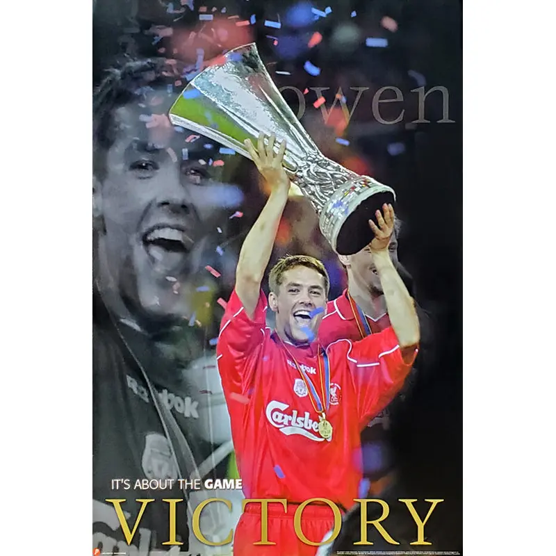 Michael Owen "Victory" Liverpool FC UEFA Cup Championship Poster - U.K. 2001