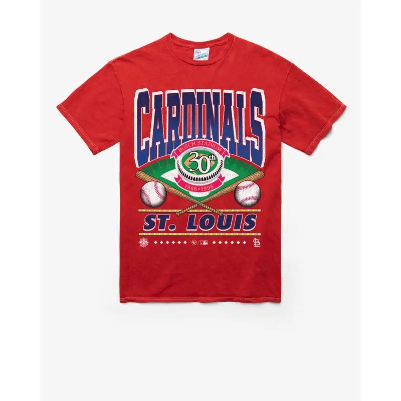 ST. LOUIS CARDINALS COOPERSTOWN STRAIGHT SHOT VINTAGE '47 TUBULAR TEE