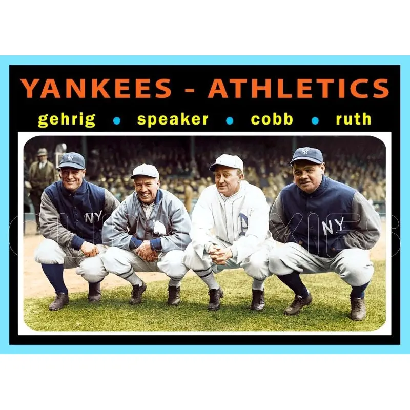 Gehrig Speaker Cobb Ruth 1971 Topps Custom Card - 4616