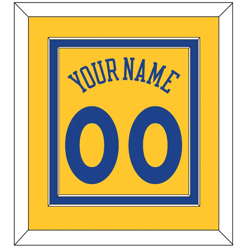 Golden State Name & Number - Alternate Yellow (2013) - Double Mat 2