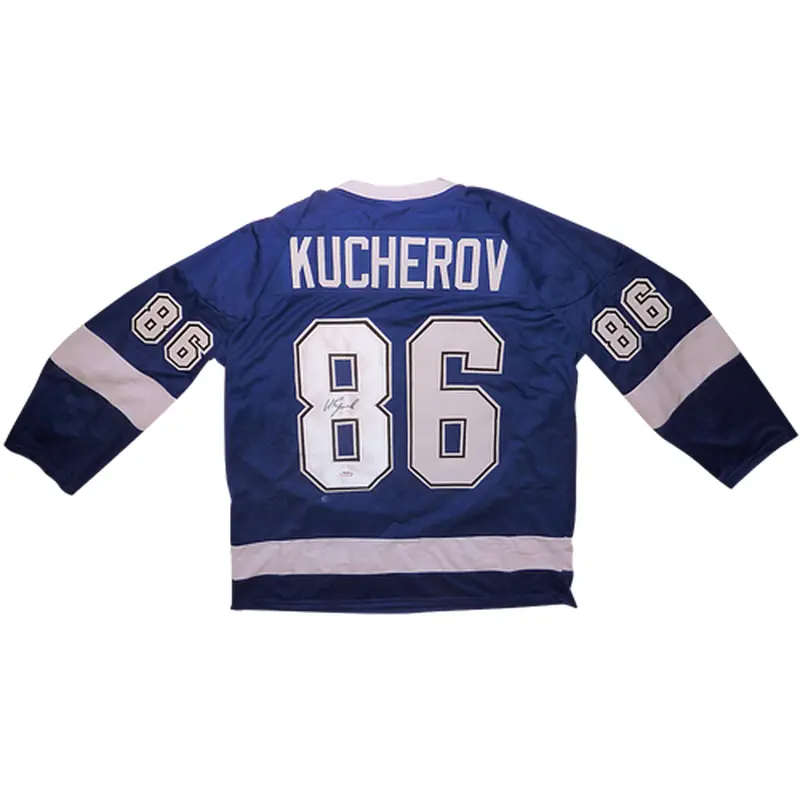 Nikita Kucherov Autographed Tampa Bay (Blue #86) Custom Jersey - JSA
