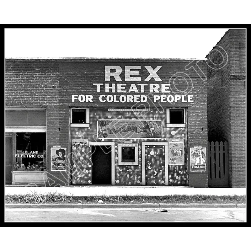 Rex Colored Theater 8X10 Photo - 1937 Leland Mississippi - 2471