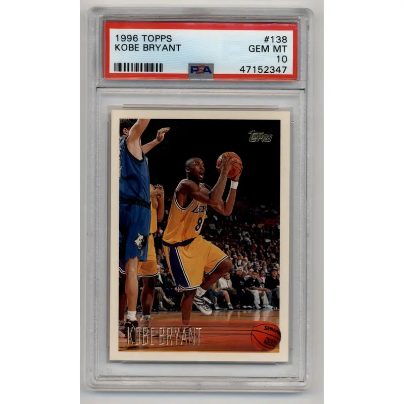 Kobe Bryant 1996-97 Topps Rookie #138 PSA 10 Gem Mint 2347