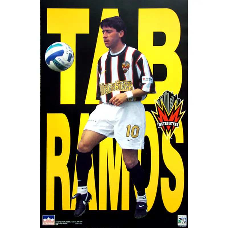 Tab Ramos New York New Jersey MetroStars MLS Soccer Poster - Starline Inc. 1997