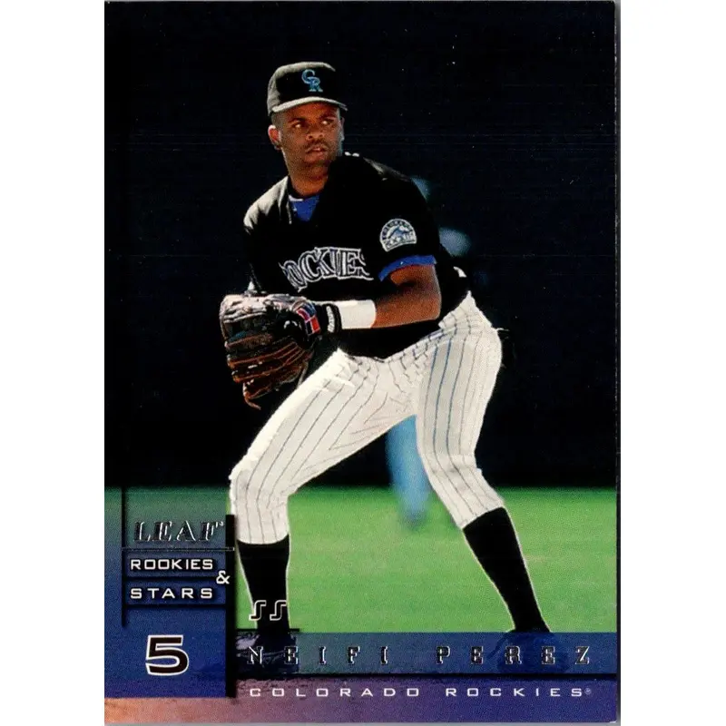 1998 Leaf Rookies & Stars True Blue Neifi Perez #106