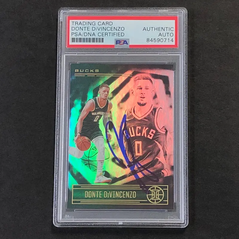 2020-21 Panini Illusions #87 DONTE DIVINCENZO Signed Card AUTO PSA/DNA Slabbed Bucks