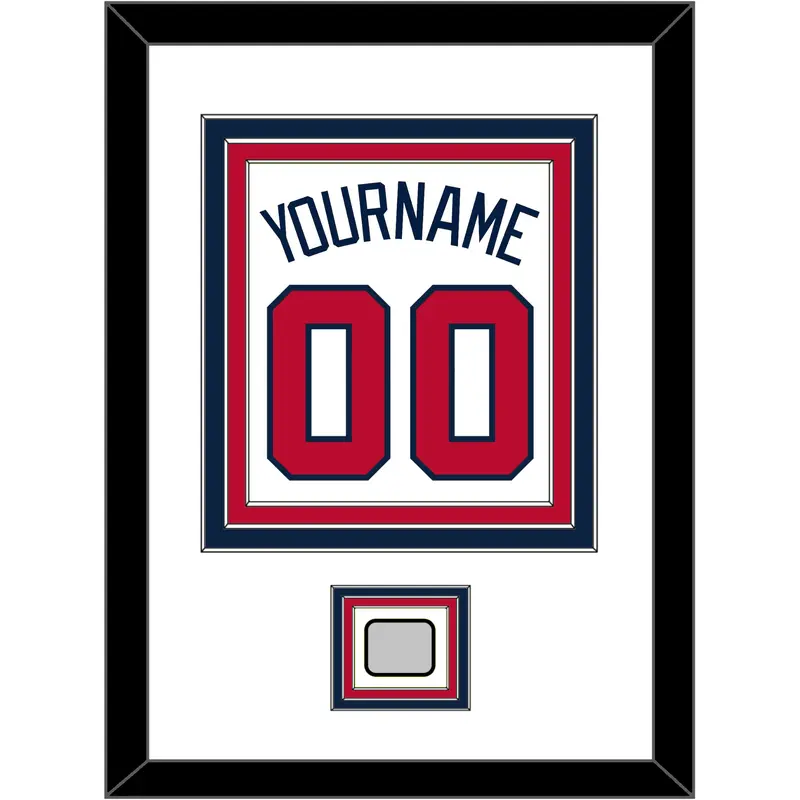 Atlanta Name, Number & World Series Champions Patch - Home White - Triple Mat 1