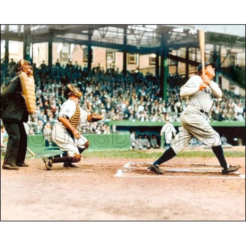 Babe Ruth Colorized 8X10 Photo - Griffith Stadium New York Yankees - 12