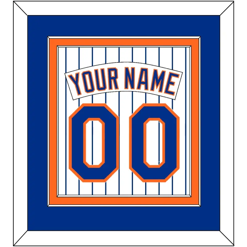 New York Nameplate & Number - Home Pinstripes (1983-1986) - Double Mat 3