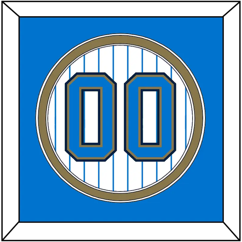UCLA Baseball Number - Home Pinstripes (2010-2013) - Double Mat 3