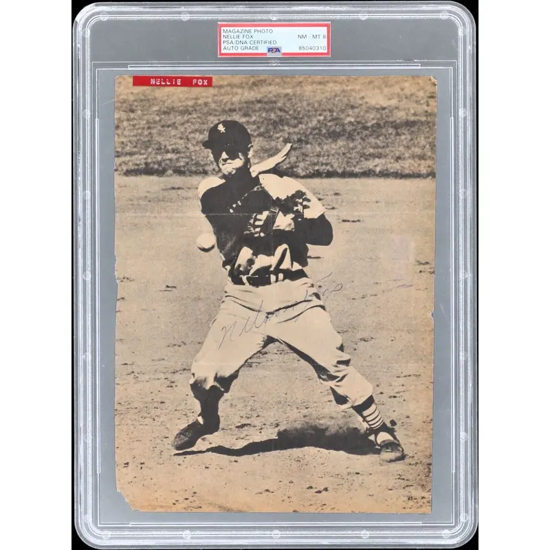 Nellie Fox Signed 8x10 Baseball Photo PSA DNA Graded NM-MT 8