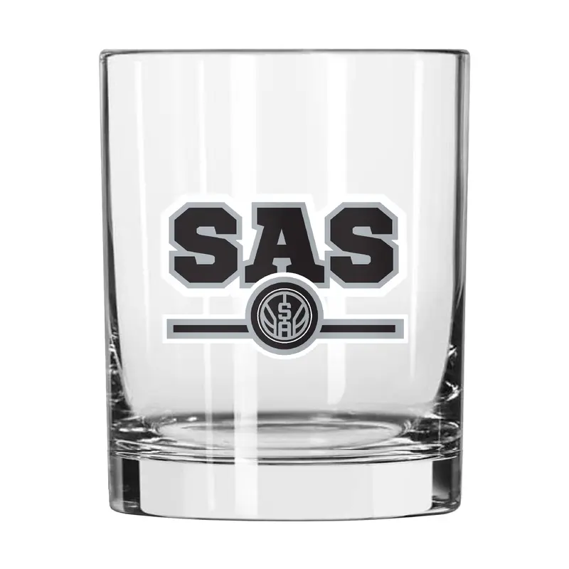 San Antonio Spurs 14oz Letterman Rocks Glass