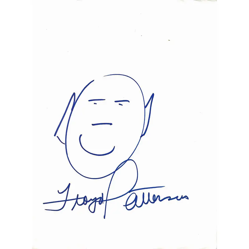 Floyd Patterson Boxing Authentic Signed 9x12 Hand Drawn Sketch BAS #G31084