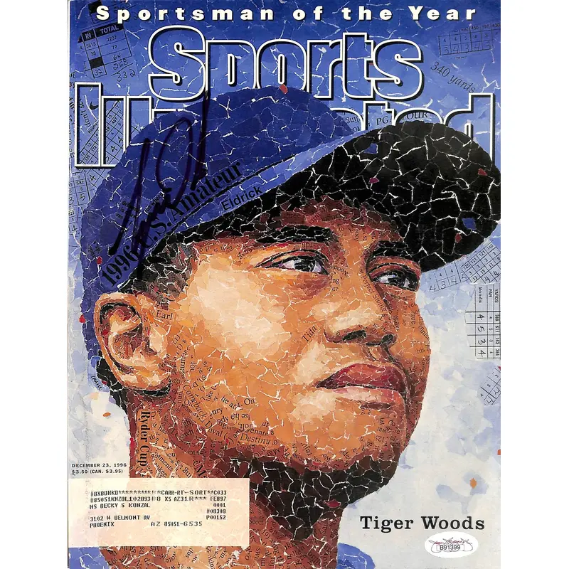 Tiger Woods Authentic Signed 1996 Sports Illustrated Magazine Cover JSA #B91399