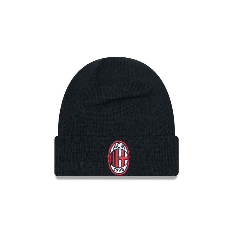 AC Milan Black Cuff Knit Beanie Hat