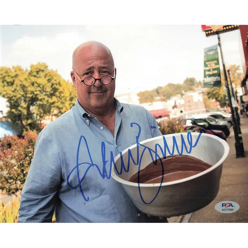 ANDREW ZIMMERN signed 8x10 photo PSA/DNA Autographed Celebrity Chef