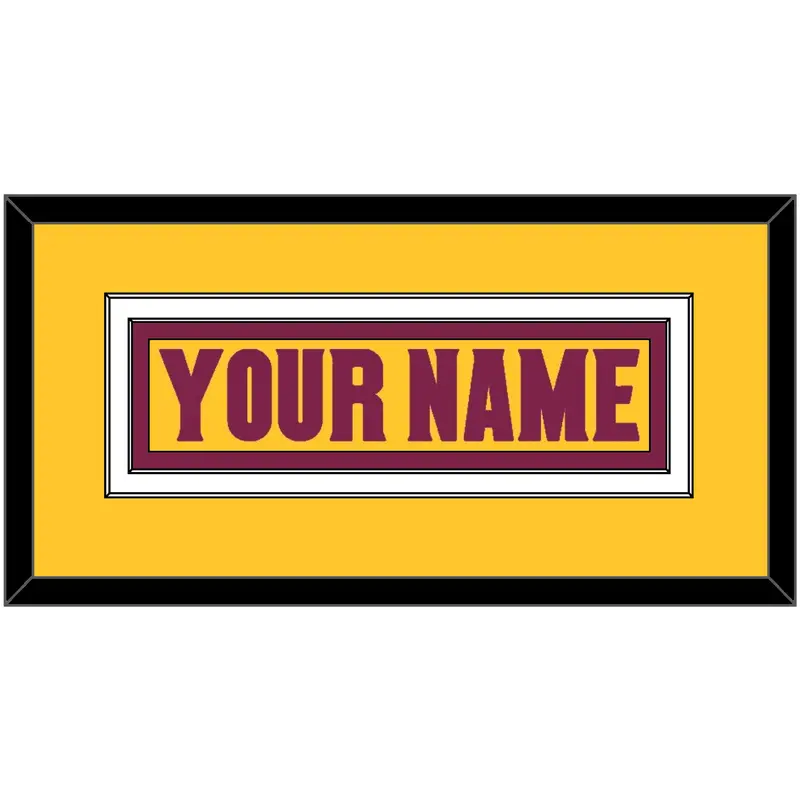 Arizona State Hockey Nameplate - Heritage Gold (2019-2024) - Double Mat 3