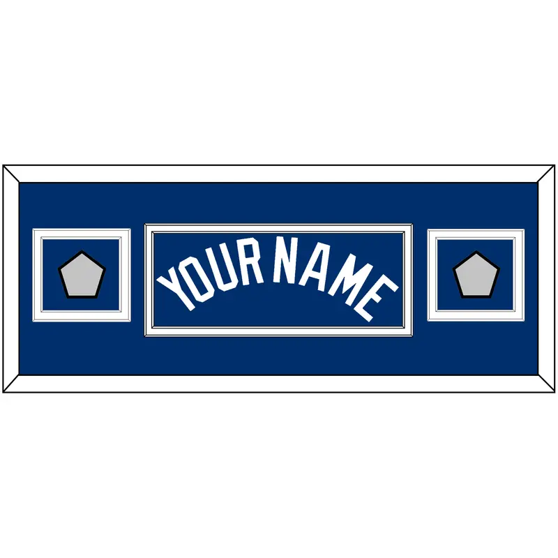 Los Angeles Name & 2 World Series Jersey Patches - Alternate Road Blue - Double Mat 4