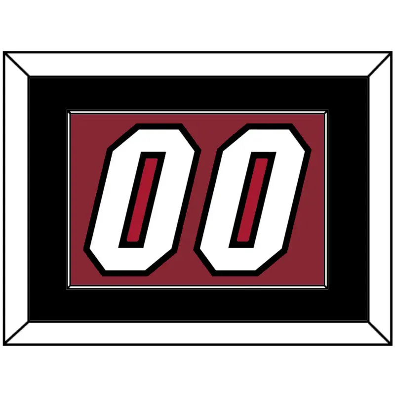 Miami Number - Alternate Red (2009-2017) - Single Mat 2