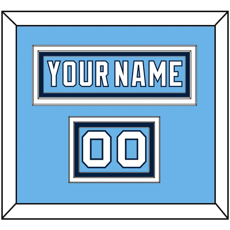 Pittsburgh Nameplate & Number (Shoulder) - 2008 Winter Classic Powder Blue - Triple Mat 2