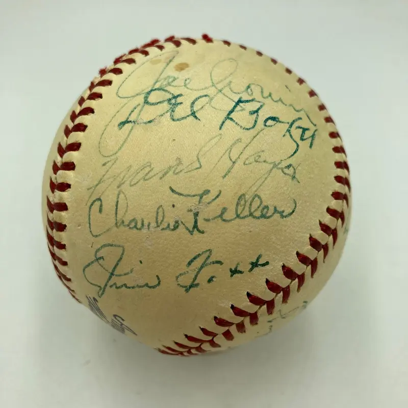 1940 All Star Game Signed Baseball Jimmie Foxx Joe Dimaggio Ted Williams PSA DNA