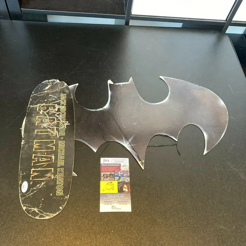 Michael Keaton Signed Vintage Original Batman Advertising Sign With JSA COA