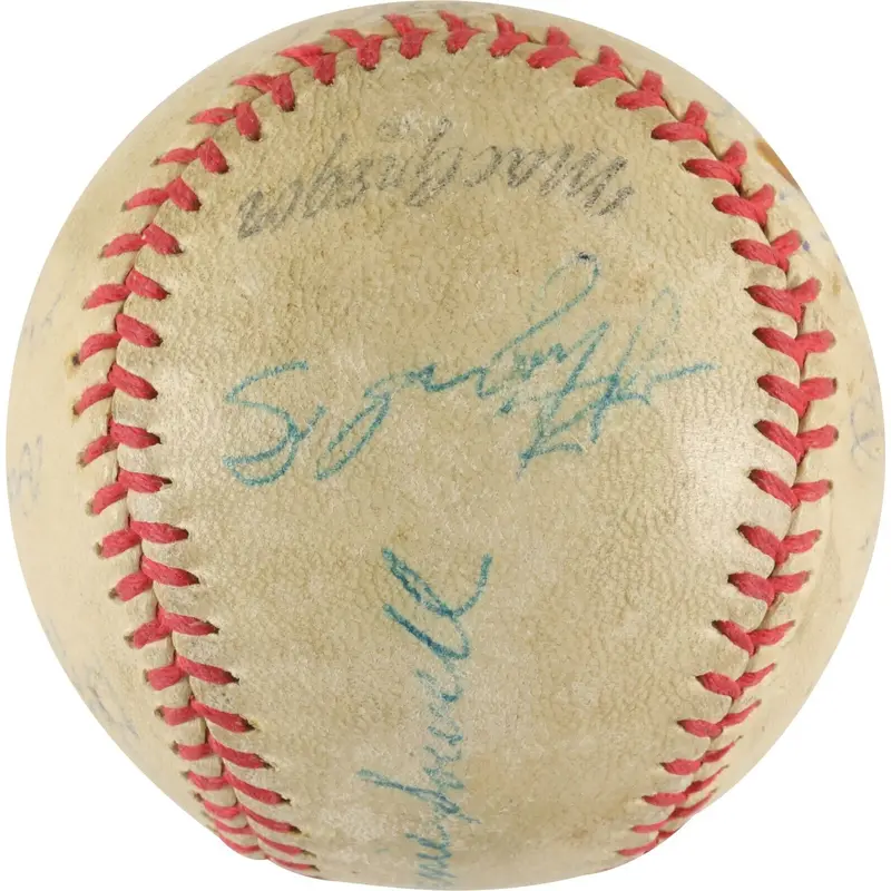 Sugar Ray Robinson & James J. Braddock Boxing Legends Signed Baseball JSA COA