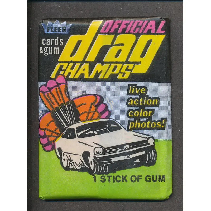 1971 Fleer Drag Champs Unopened Wax Pack