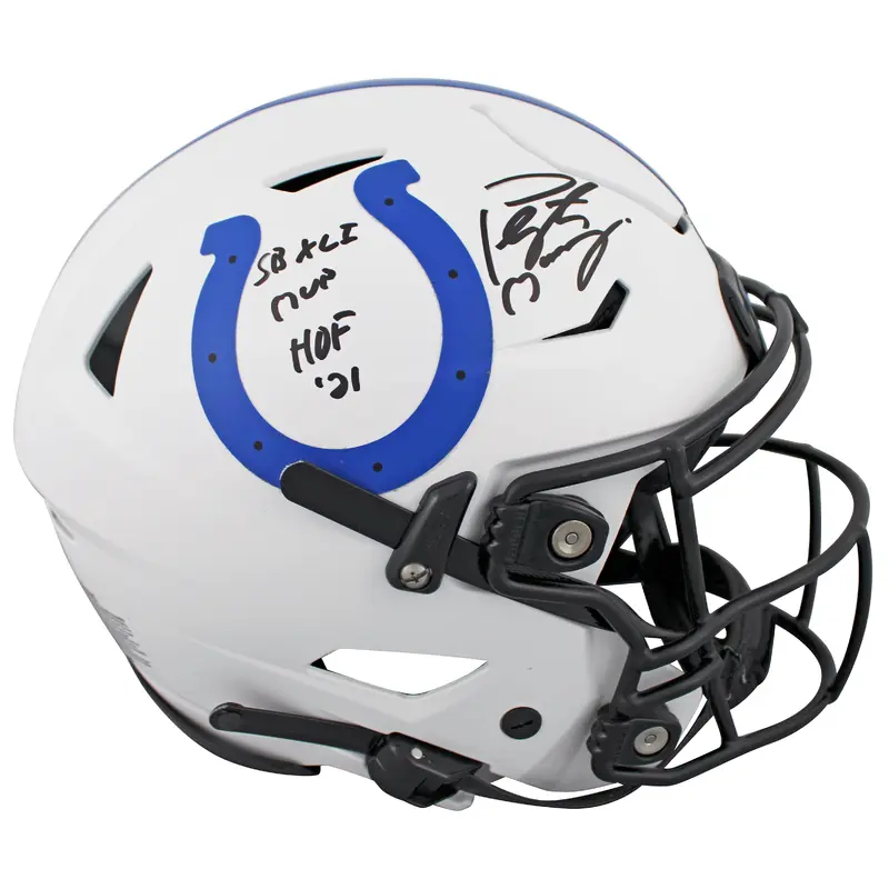 Colts Peyton Manning "2x Insc" Signed Lunar Speed Flex Full Size Helmet Fanatics
