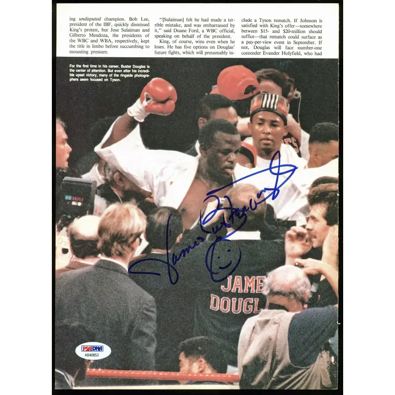 James Buster Douglas Signed 8x11 Boxing Magazine Page Photo PSA/DNA #AB40853
