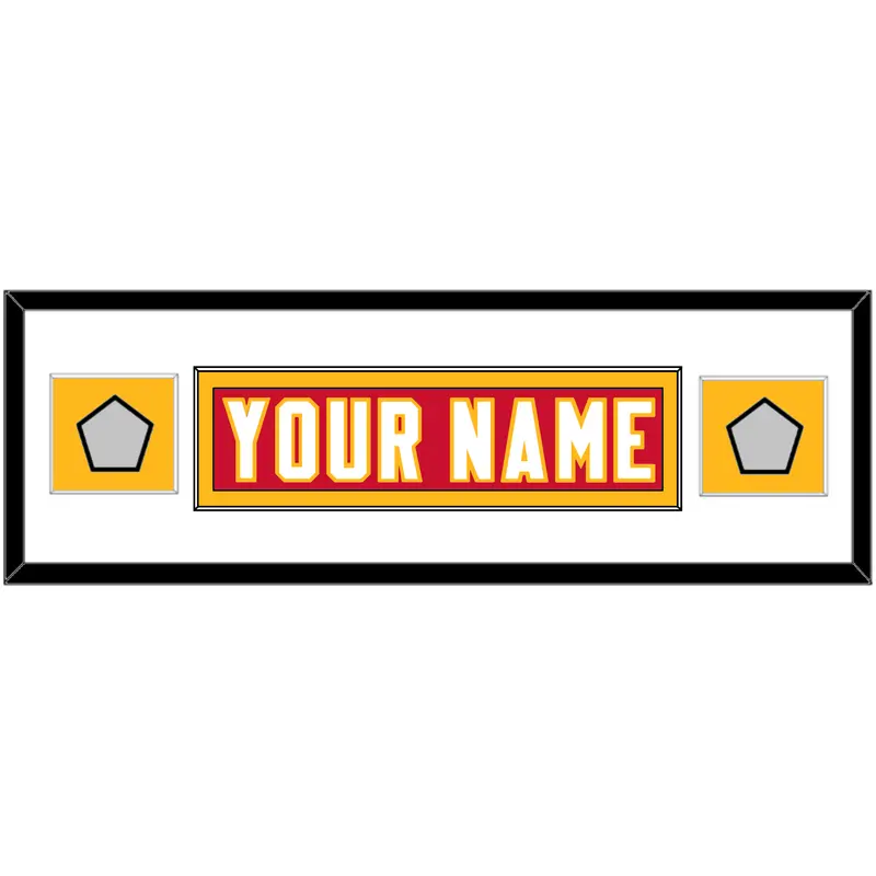 Kansas City Nameplate & 2X Super Bowl Champions Patches - Home Red - Single Mat 2