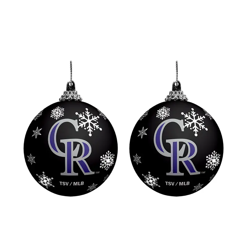 MLB Colorado Rockies Light-Up Ornament 2-Pack