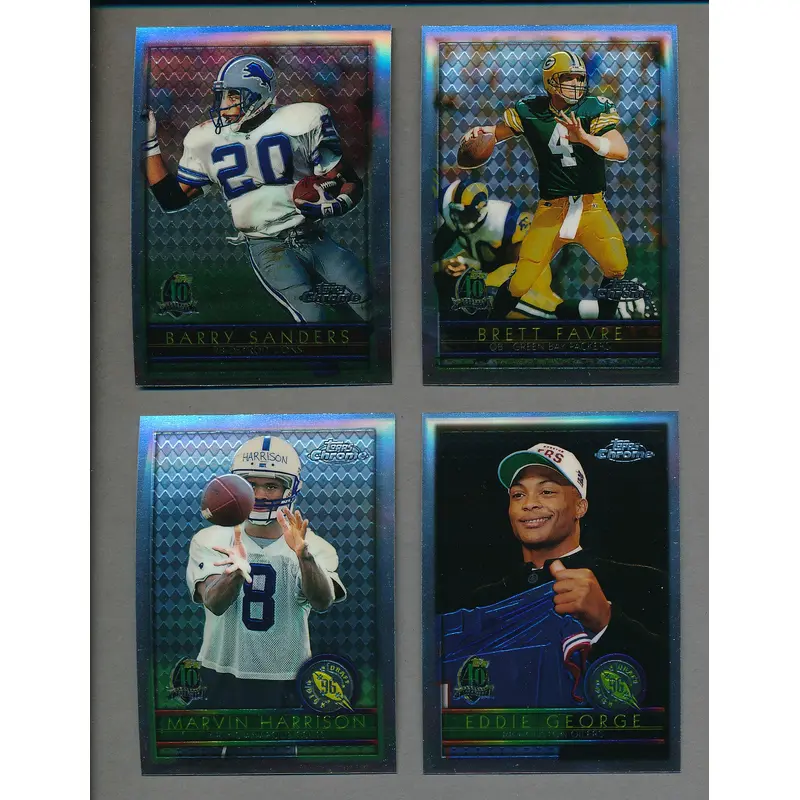 1996 Topps Chrome Football Complete Set (165) NM/MT MT