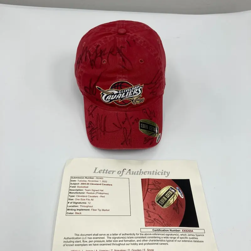 Lebron James 2004-05 Cleveland Cavaliers Team-Signed Hat UDA Hologram & JSA COA