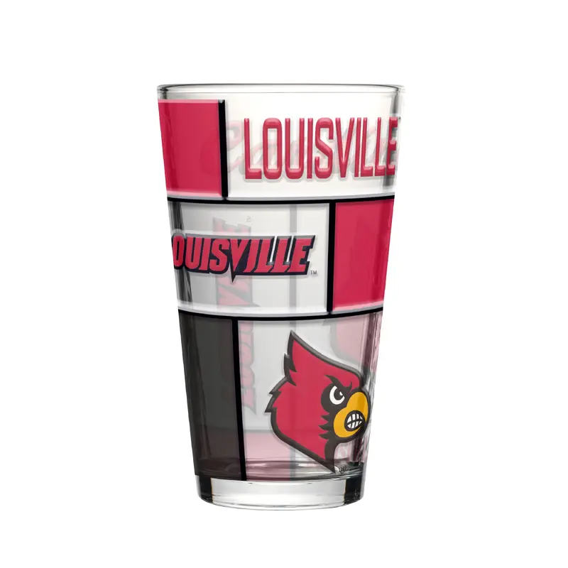 Louisville 16oz Quilted Stained Pint Glass