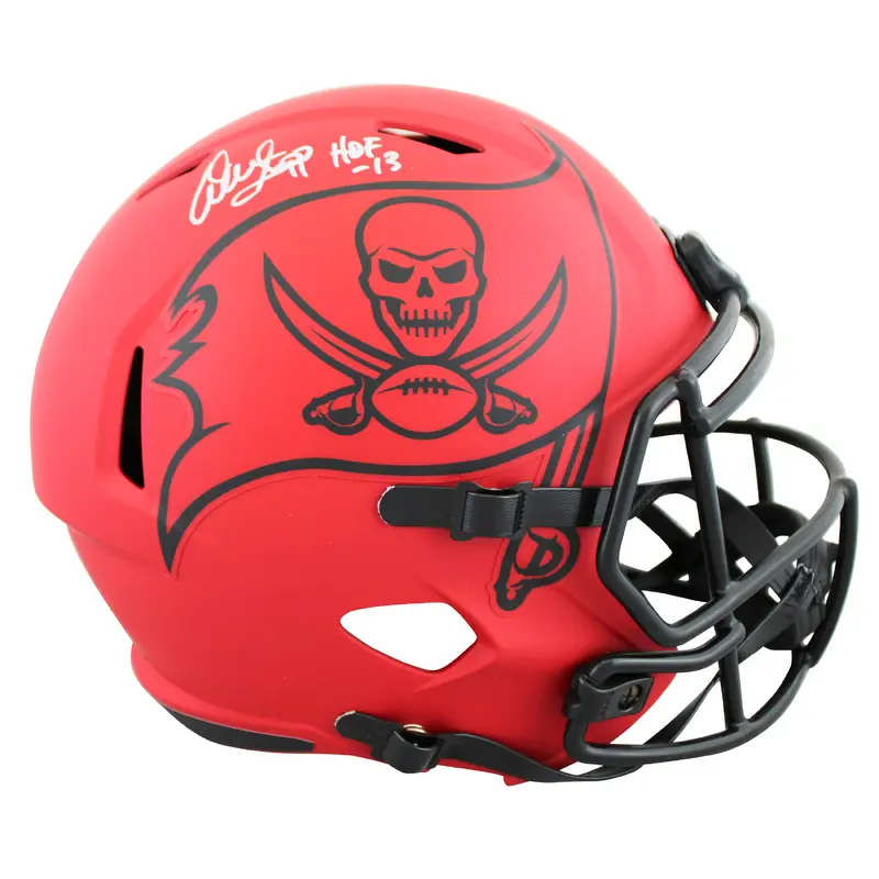 Buccaneers Warren Sapp "HOF 13" Signed Rave Full Size Speed Rep Helmet BAS Wit