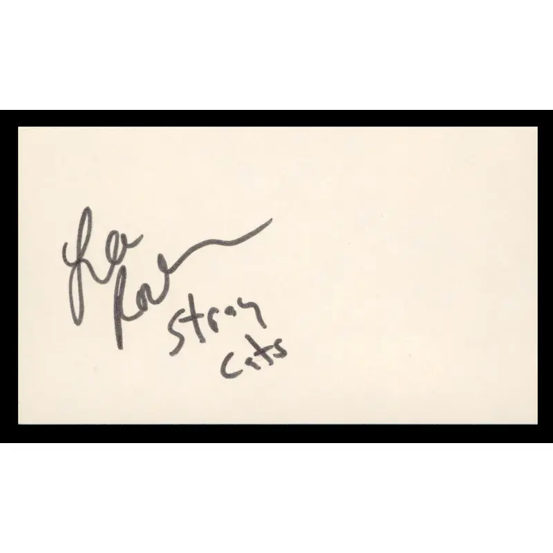 Lee Rocker "Stray Cats" Authentic Signed 3x5 Index Card Autographed BAS #AD70375
