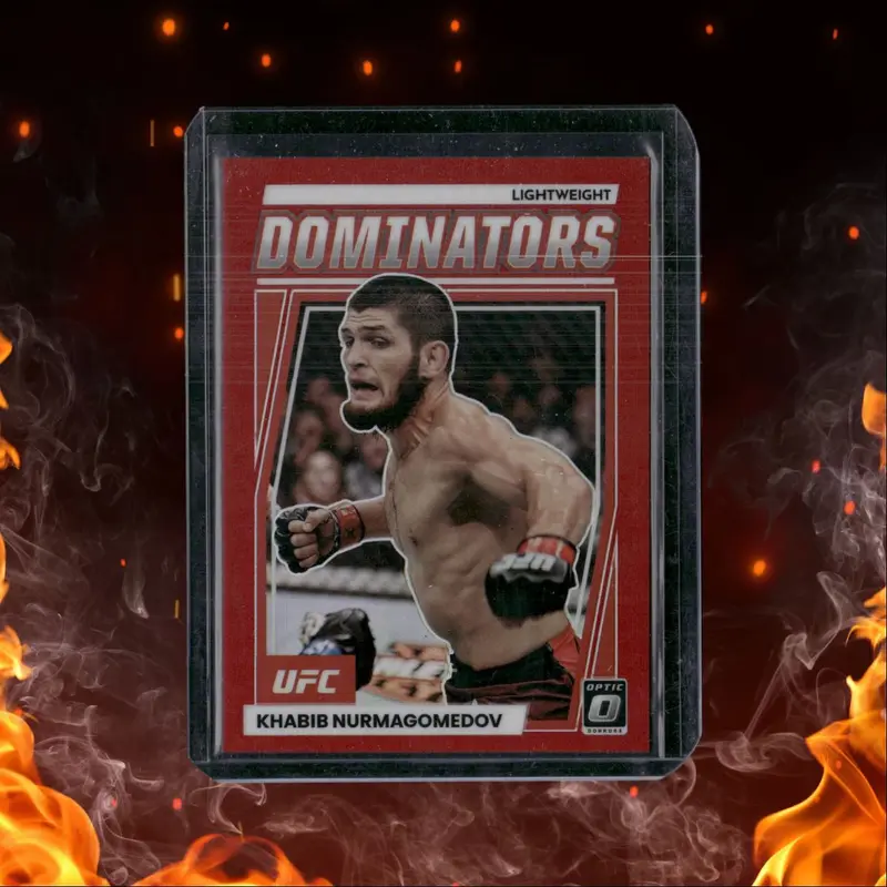2023 Donruss Optic Khabib Nurmagomedov Dominators Red Prizm 9.95 #1